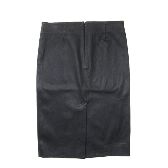 NWT Theory Skinny Pencil in Black Urban Stretch Leather Skirt 4 $695 - Picture 3 of 3